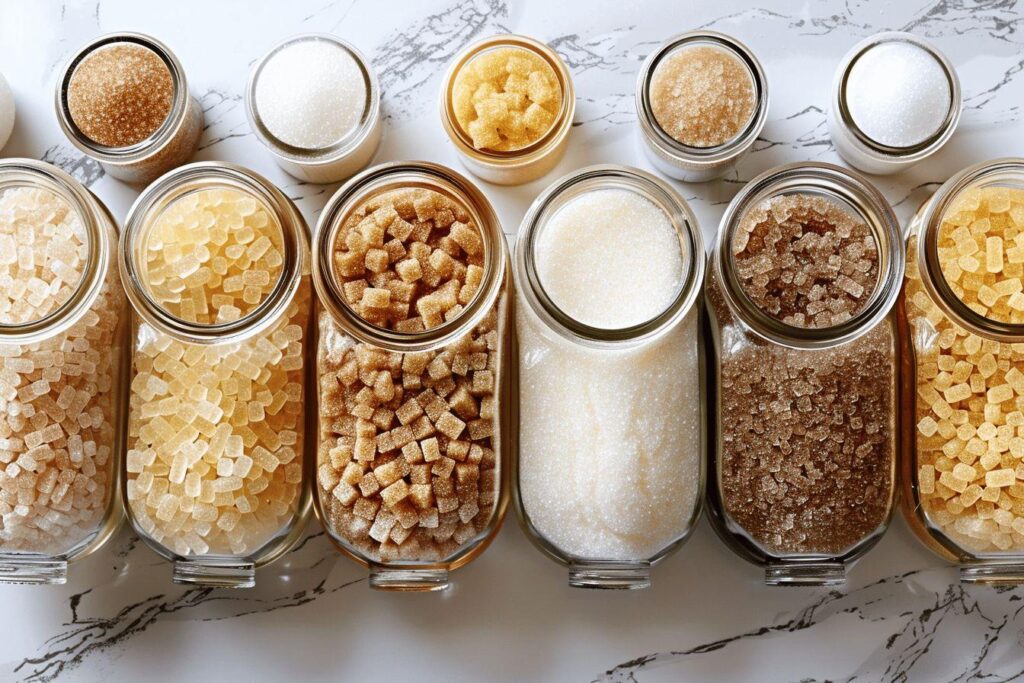 Différences entre sucre blanc, roux, de canne et vergeoise — free download